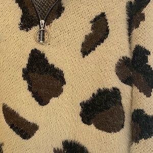 Entro brand fuzzy sweater 1/4 zip